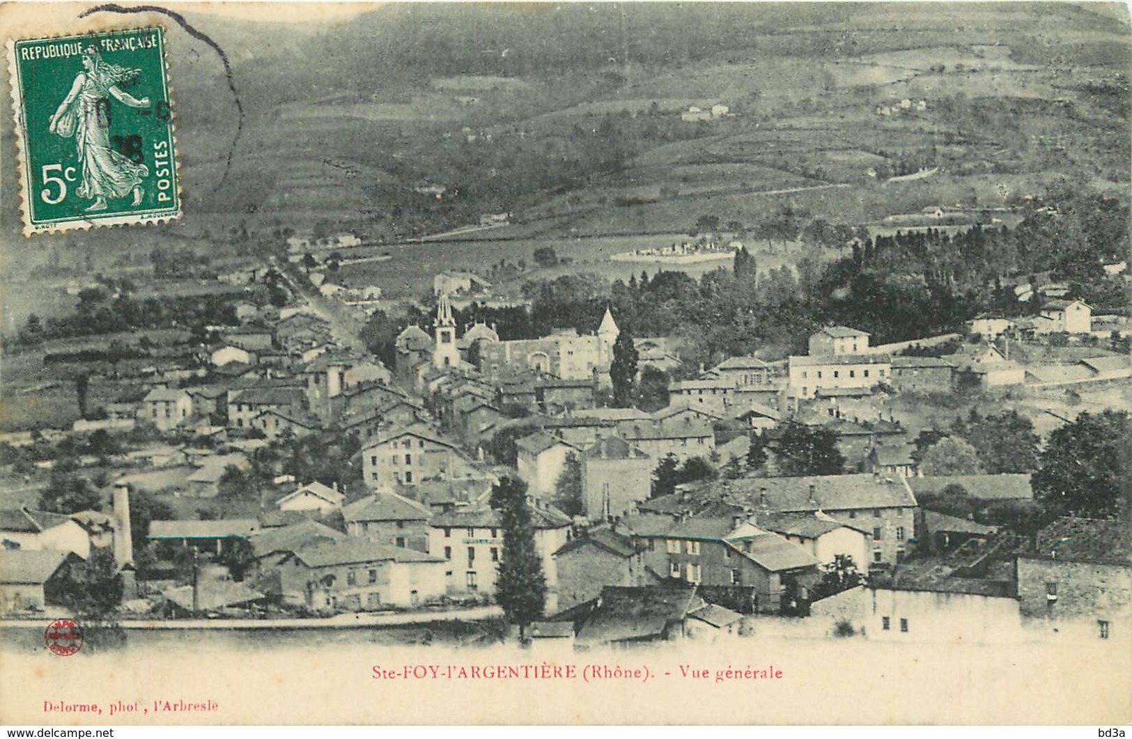 CONVOYEUR - LYON A MONTBRISON SUR CPA  SAINTE FOY L'ARGENTIERE  - RHONE - Poste Ferroviaire