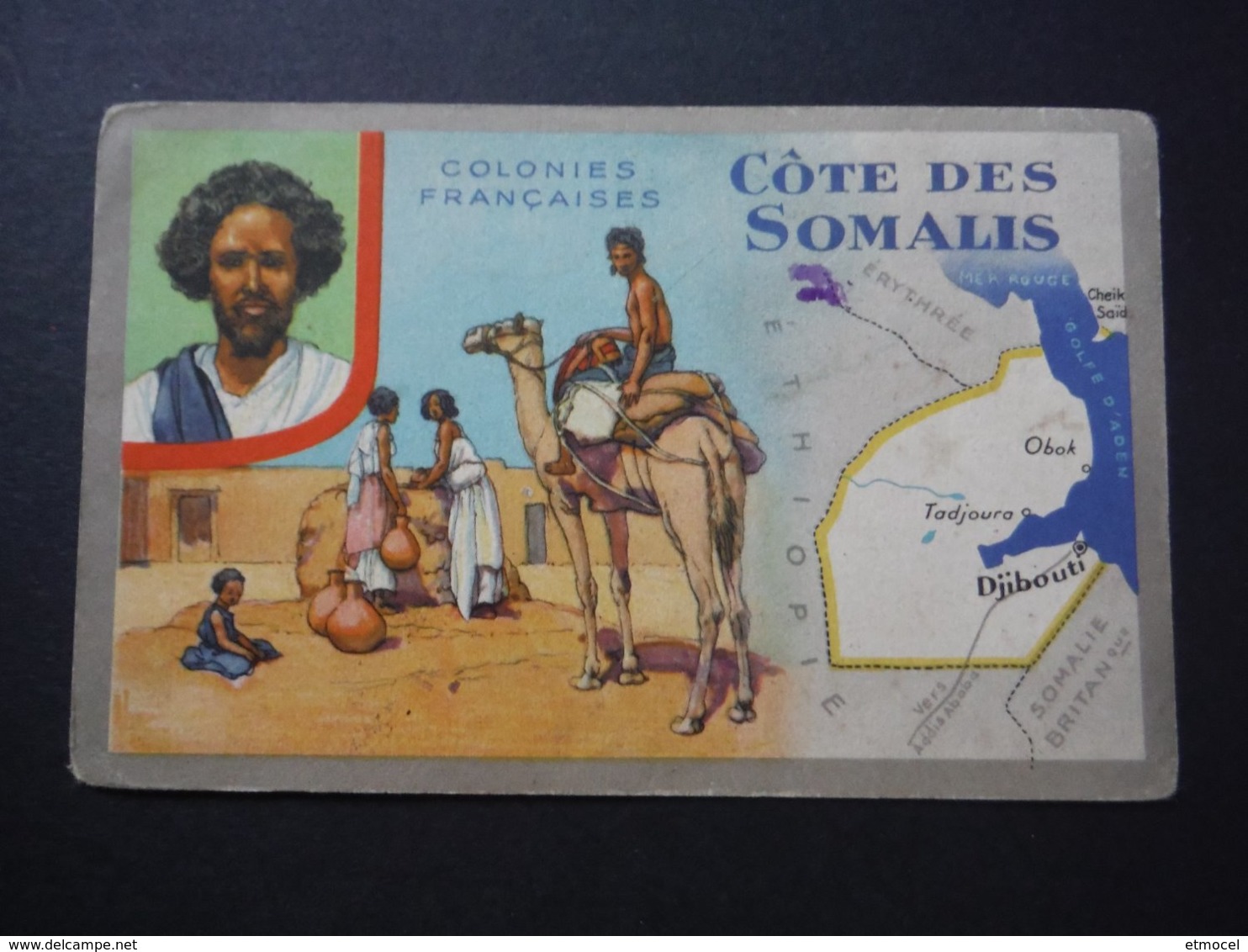 Carte Colonies Françaises - Côte Des Somalis - Produits Du Lion Noir - Histoire