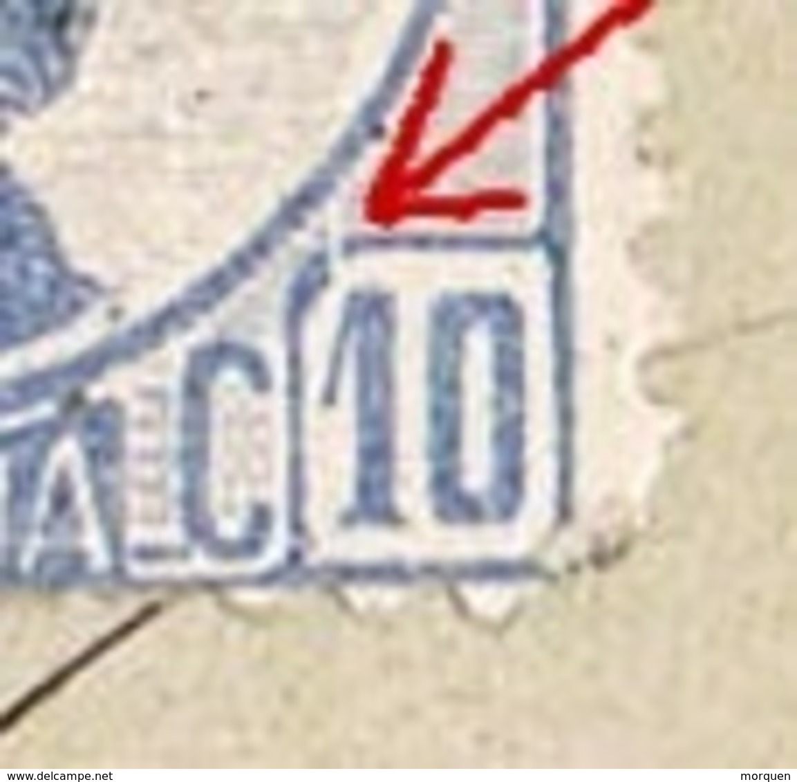 34428. Carta Entera BARCELONA 1873. Rombo De Punto. Sello AMADEO, Variedad 10 Cts Tipo II - Storia Postale