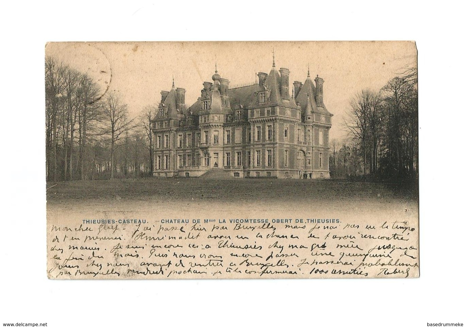 THIEUSIES-CASTEAU.  -  Château De Mme La Vicomtesse Obert De Thieusies (1906). - Soignies