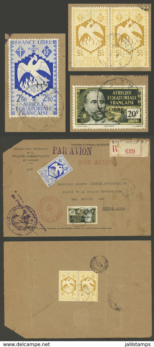 FRENCH EQUATORIAL AFRICA: Circa 1941, Registered Airmail Cover Sent From Brazzaville To Buenos Aires (Argentina) Franked - Brieven En Documenten