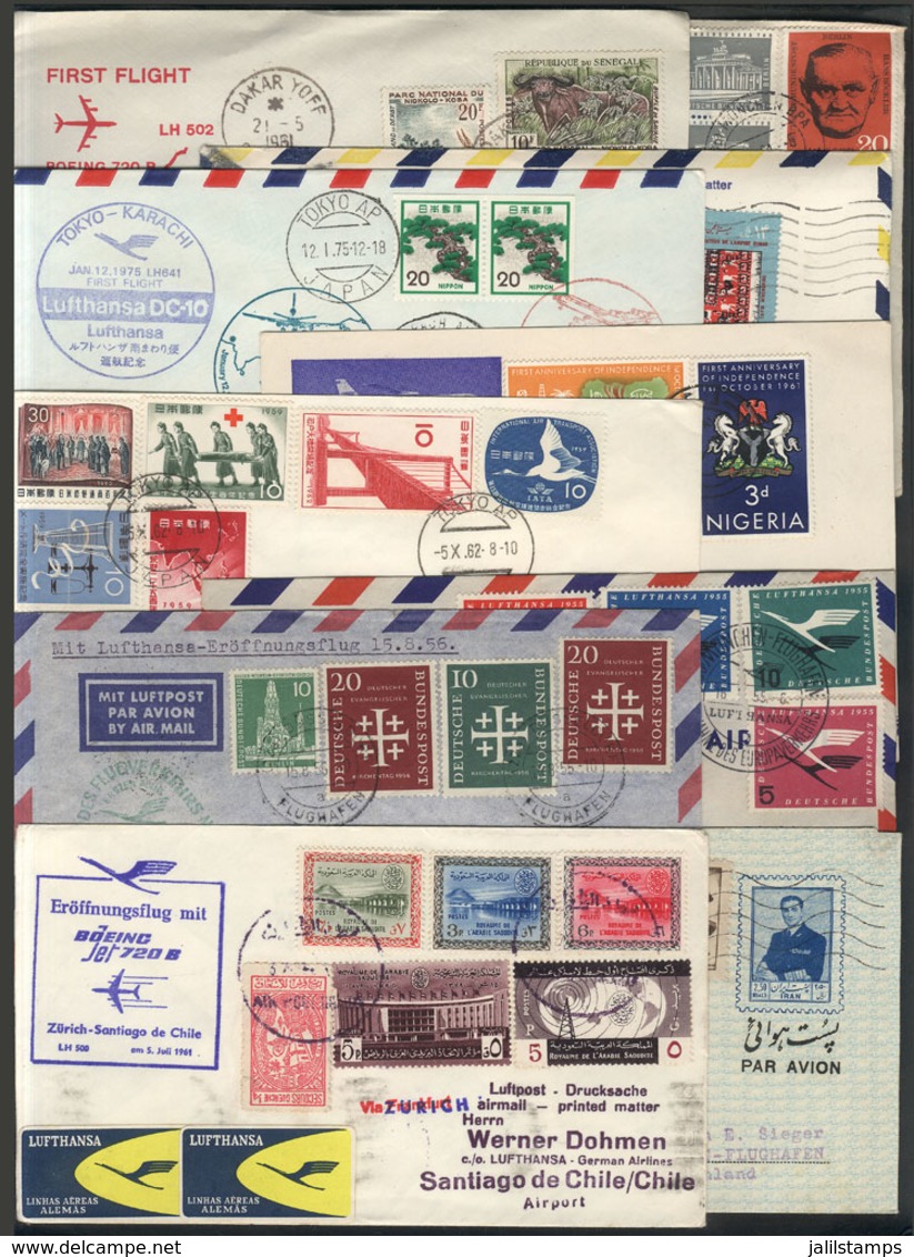 WEST GERMANY: Over 100 Covers, Mostly FIRST FLIGHTS And Special Flights Of 1950s/60s, Almost All Of LUFHANSA Airline, VF - Cartas & Documentos
