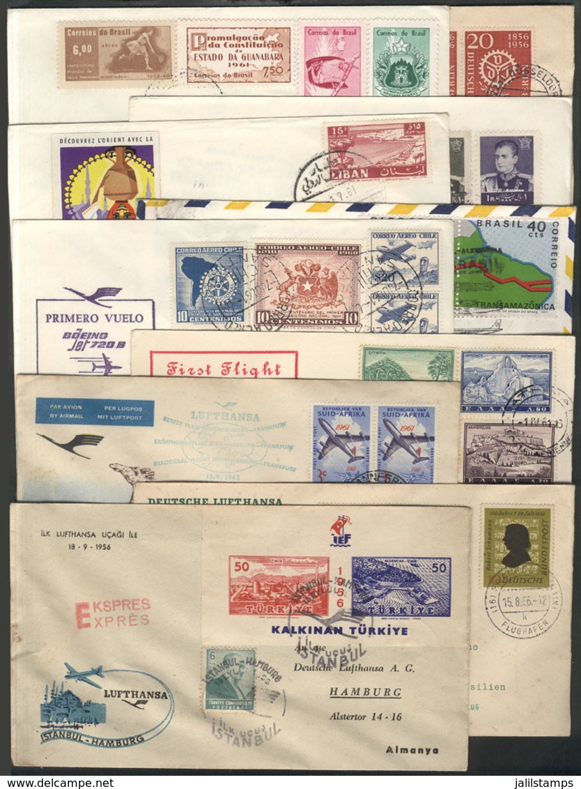 WEST GERMANY: Over 100 Covers, Mostly FIRST FLIGHTS And Special Flights Of 1950s/70s, Almost All Of LUFHANSA Airline, VF - Lettres & Documents