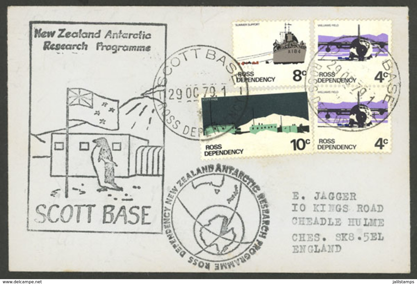 NEW ZEALAND ANTARCTICA: Cover Sent From Scott Base To England On 29/OC/1979, Very Nice! - Briefe U. Dokumente