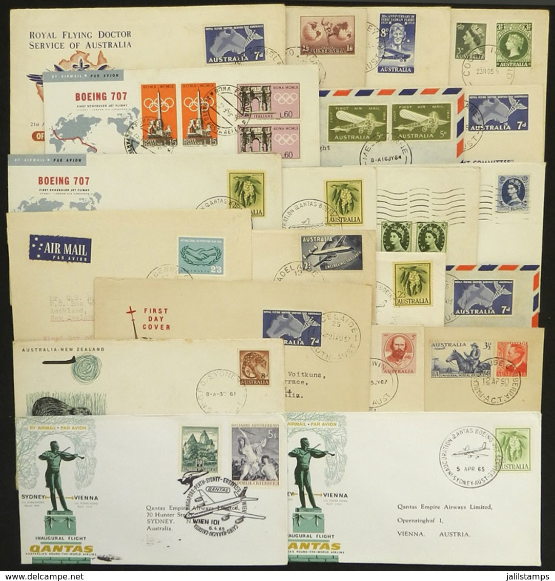 AUSTRALIA: Over 20 Covers Of 1950s/60s, Almost All Are FIRST FLIGHTS Or Special Flights, The General Quality Is Fine To  - Storia Postale