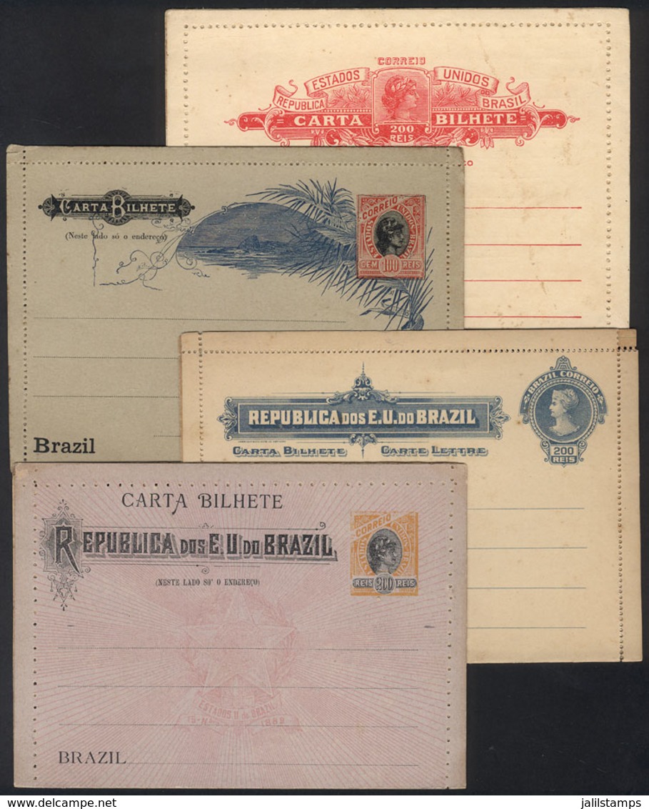 BRAZIL: RHM.CB-53e + 71 + 85 + 96, Mint Lettercards, Fine To Excellent Quality, Catalog Value 445Rs. - Interi Postali