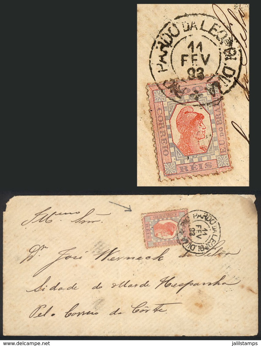 BRAZIL: Cover Sent From RIO PARDO DA LEOPOLDINA To Mar De Espanha On 11/FE/1893, Backstamped "C. AMBULANTE - PORTO NOVO  - Vorphilatelie