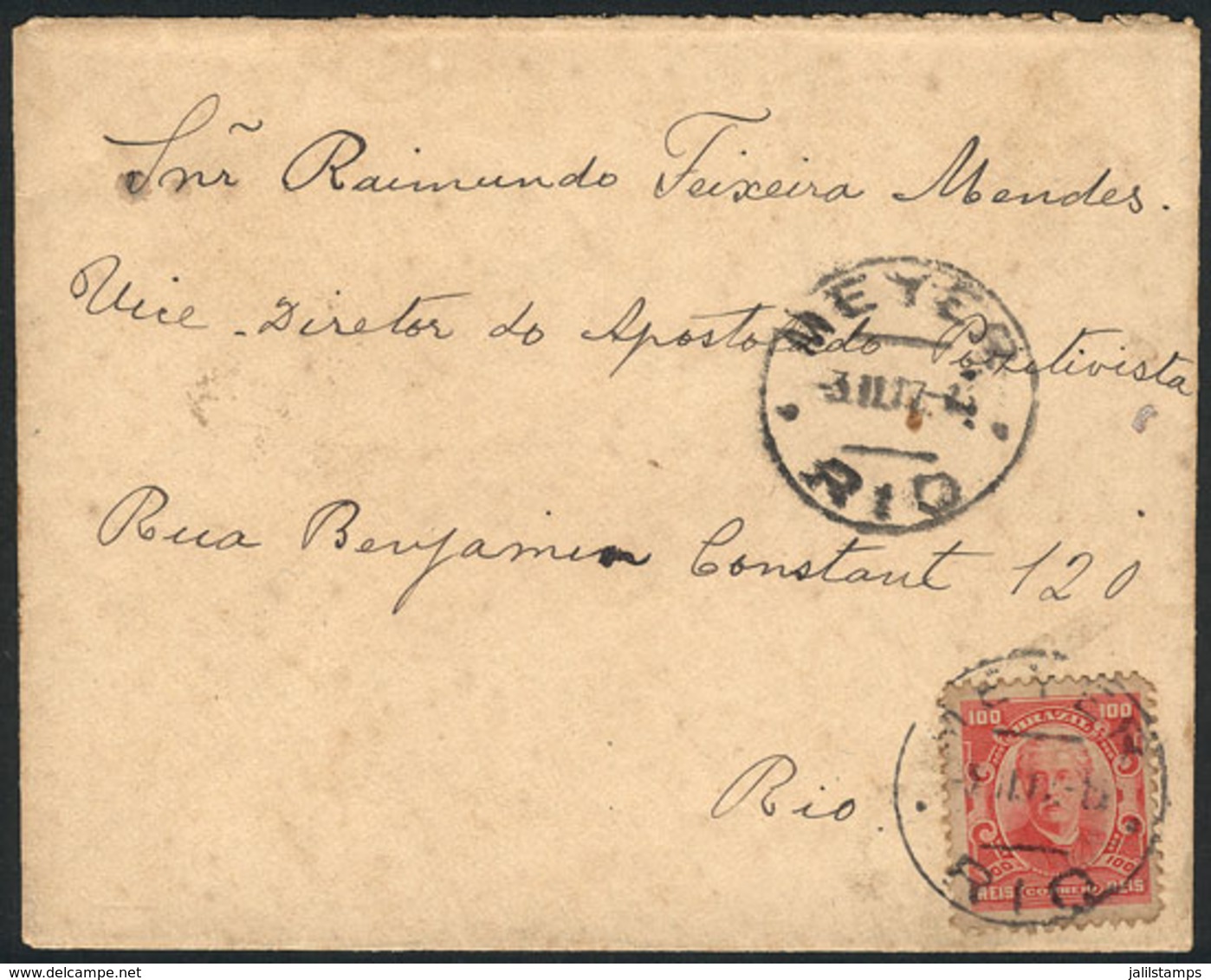 BRAZIL: Cover Posted In Rio On 3/NO/1917 Postmarked "MEYER - RIO", Interesting!" - Vorphilatelie