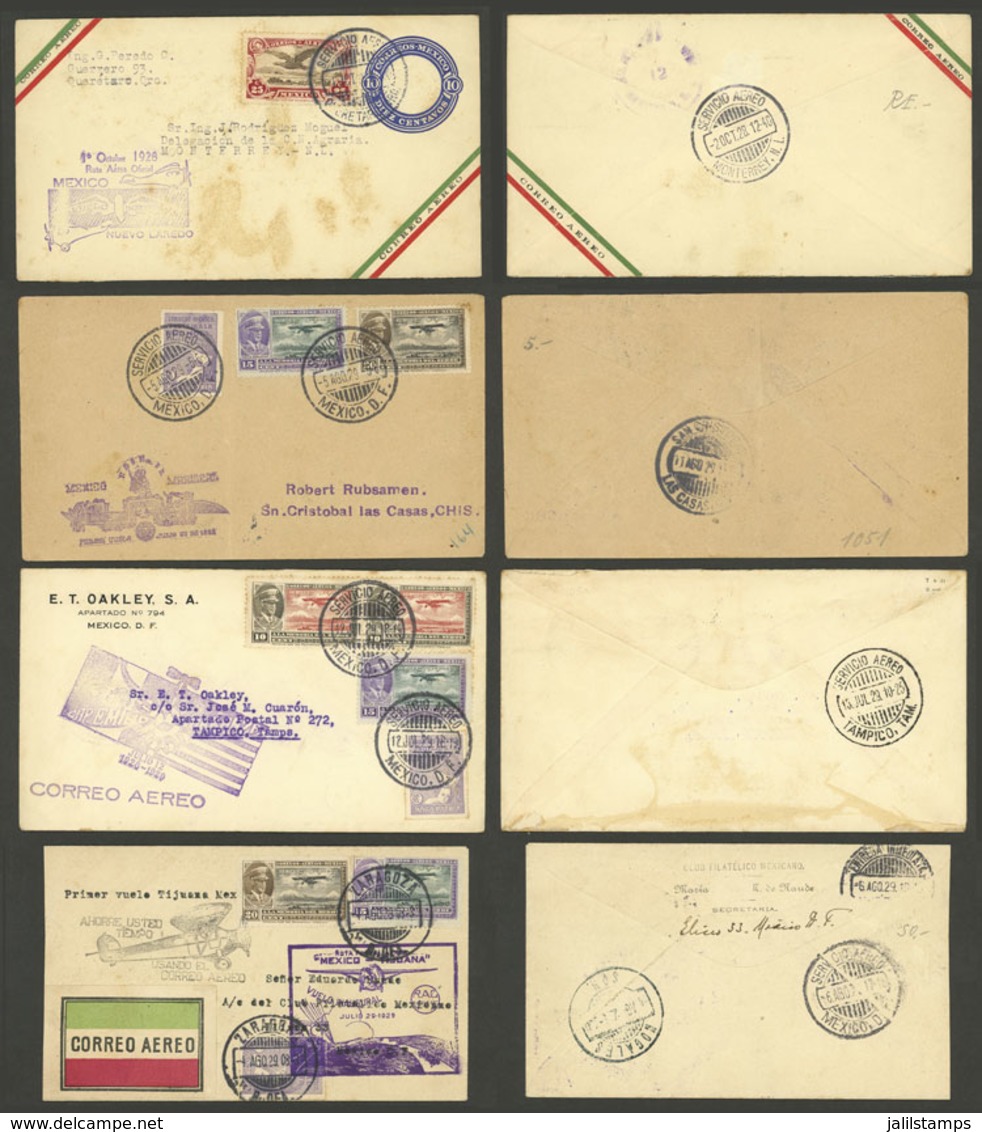 BRAZIL: 10 Covers Used Between 1932 And 1992, FIRST FLIGHTS Or Special Flights, VF General Quality! IMPORTANT: Please Vi - Prefilatelia