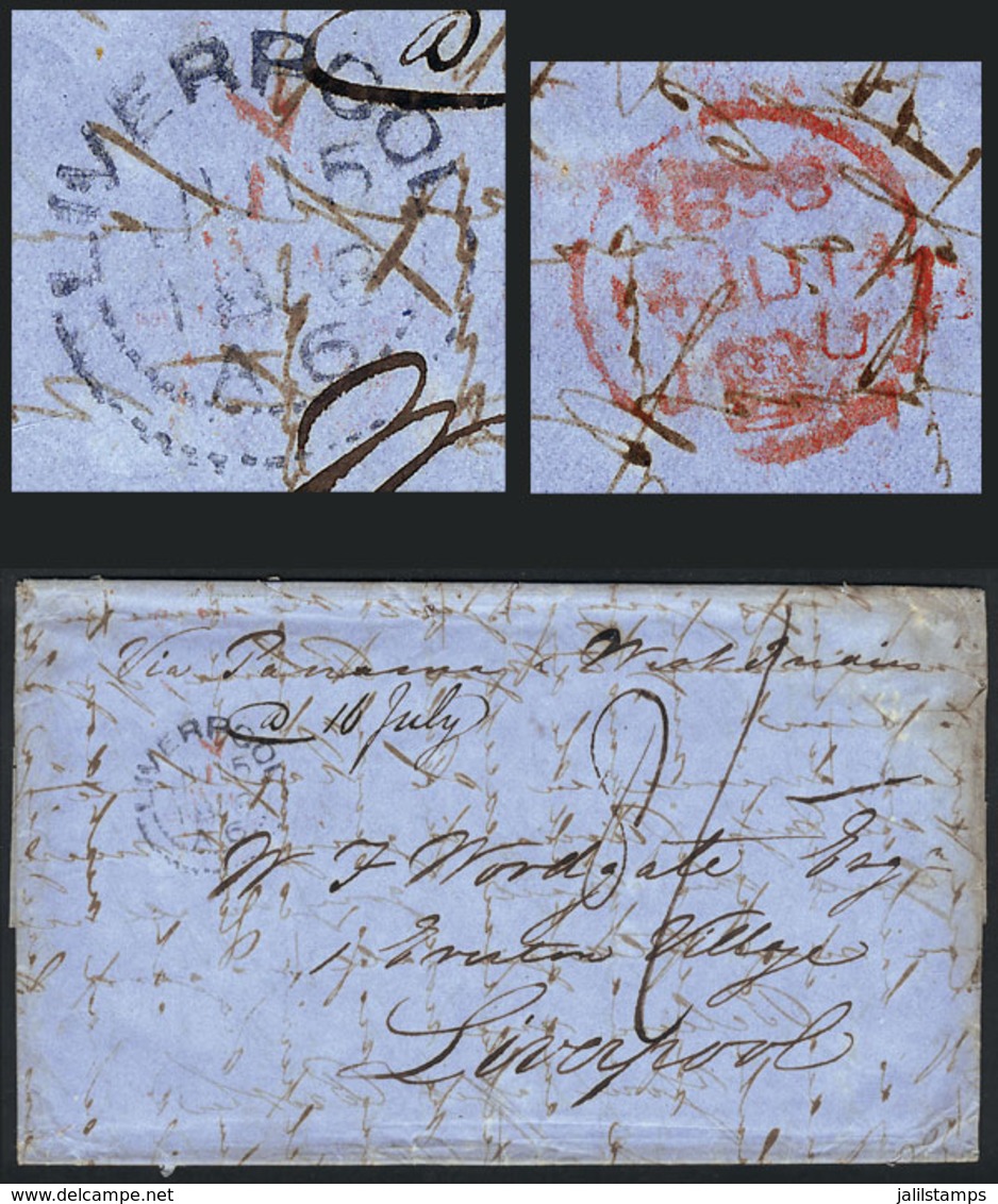 CHILE: Entire Letter Posted From Valparaiso To Liverpool On 30/AP/1858 Via British Mail, The Long Content Is Written In  - Chili