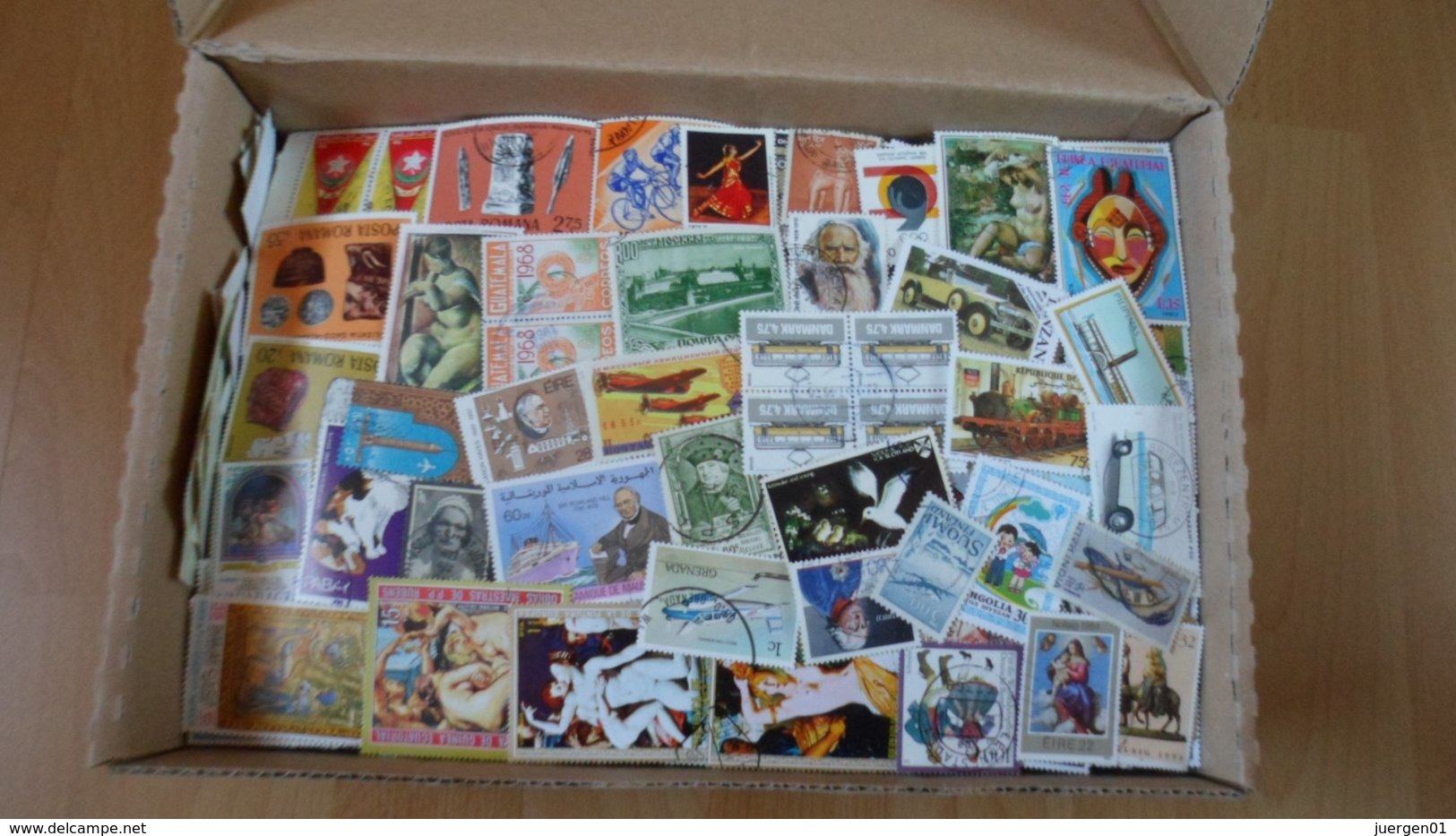 1,3 Kilo Alle Welt Papierfrei - Netto ! - Lots & Kiloware (mixtures) - Min. 1000 Stamps