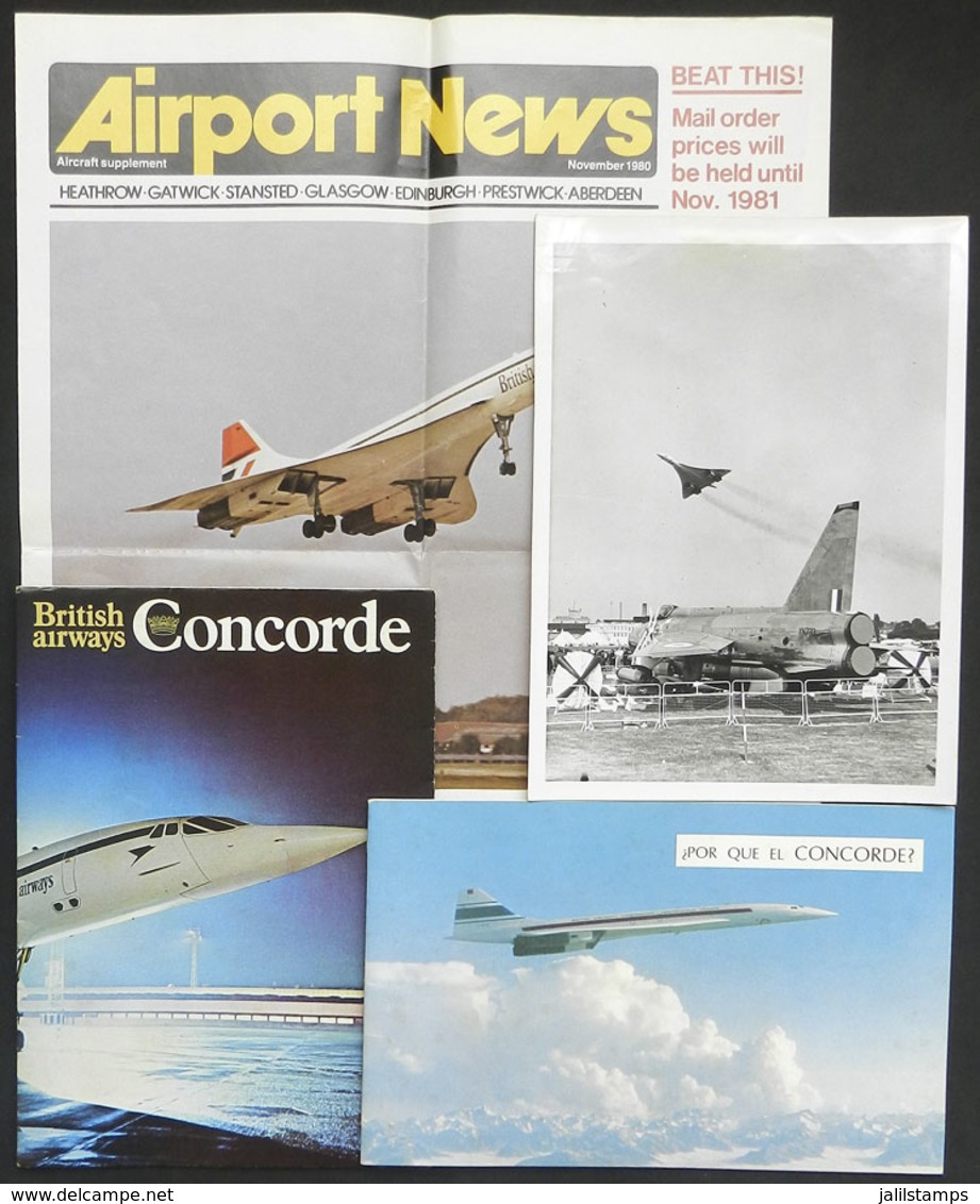 FRANCE: CONCORDE: Brochure Of 1973 Containing The History, Technical Specifications, Comparison With Subsonic Airplanes, - Pubblicitari