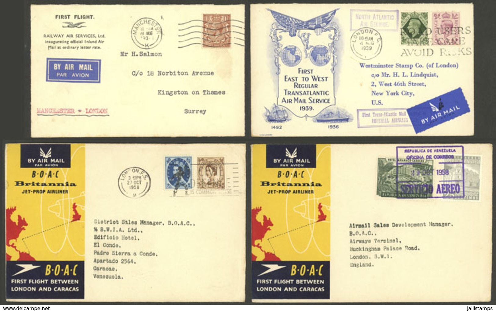 GREAT BRITAIN: FIRST FLIGHTS: 12 Covers Used Between 1930s And 1960s, Very Fine Quality! IMPORTANT: Please View ALL The  - ...-1840 Prephilately