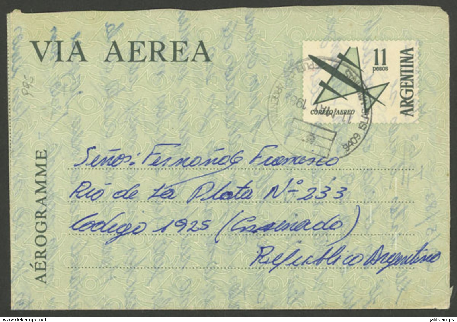 FALKLAND ISLANDS (MALVINAS): FALKLANDS WAR: 11P. Aerogram Sent On 10/MAY/1982 By An Argentine Soldier On The Islands To  - Falkland Islands