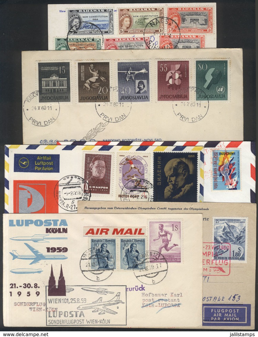 WORLDWIDE: FIRST FLIGHTS, Flown Covers And Cards And With Postmarks Related To AIRMAIL: Approximately 70 Covers Or Cards - Altri & Non Classificati