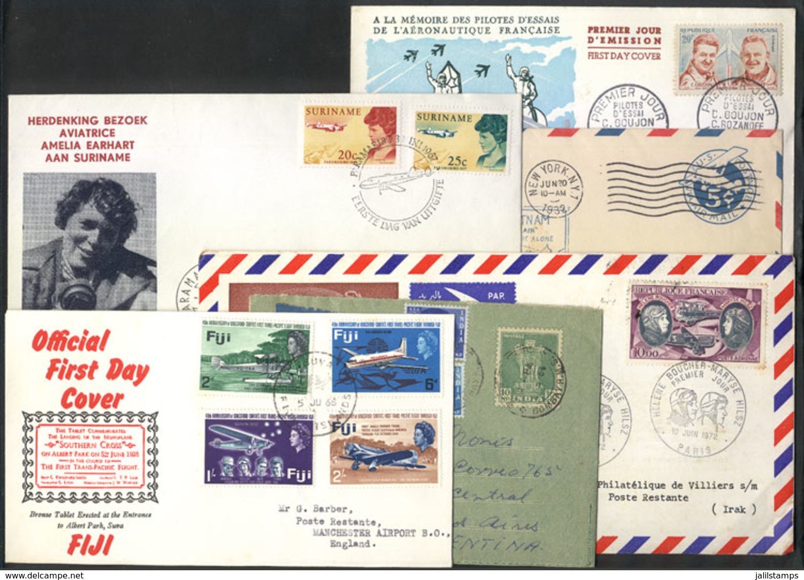 WORLDWIDE: FIRST FLIGHTS, Flown Covers And Cards And With Postmarks Related To AIRMAIL: Approximately 70 Covers Or Cards - Other & Unclassified