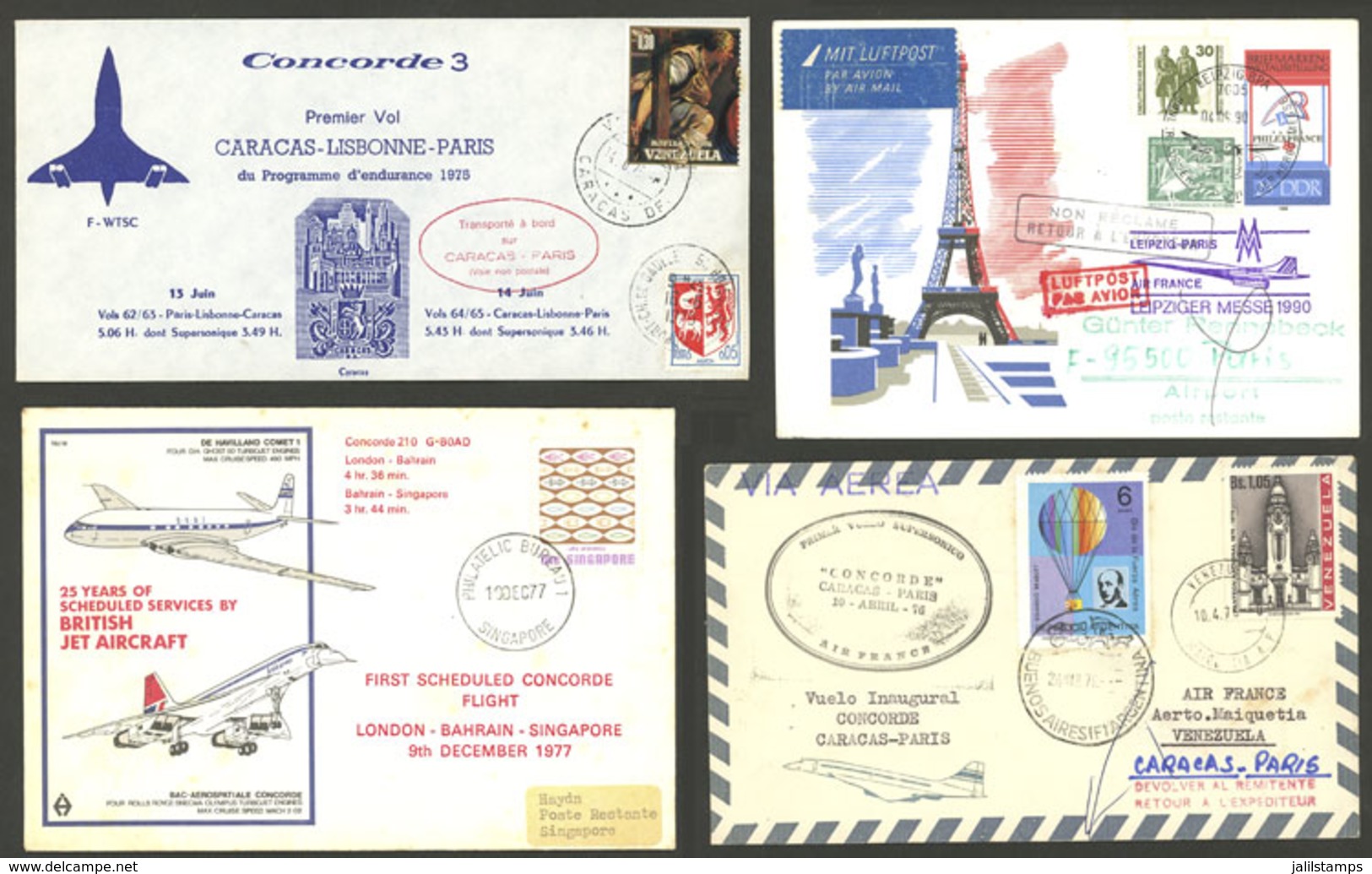 WORLDWIDE: CONCORDE: 39 Covers, Cards, Postal Stationeries, Etc. Of Varied Countries, All Related To This Topic, Very Fi - Other & Unclassified