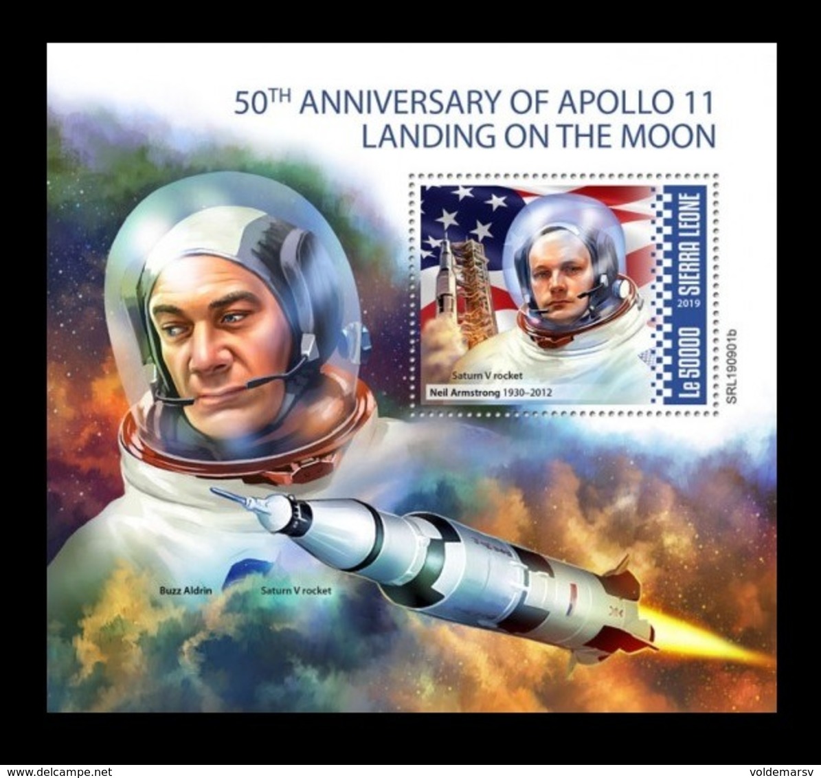 Sierra Leone 2019 Mih. 11182 (Bl.1738) Space. Apollo 11. Moon Landing MNH ** - Sierra Leone (1961-...)