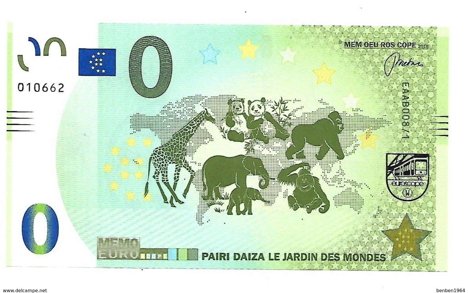 PAIRI DAISA Billet 0 EURO - Andere & Zonder Classificatie