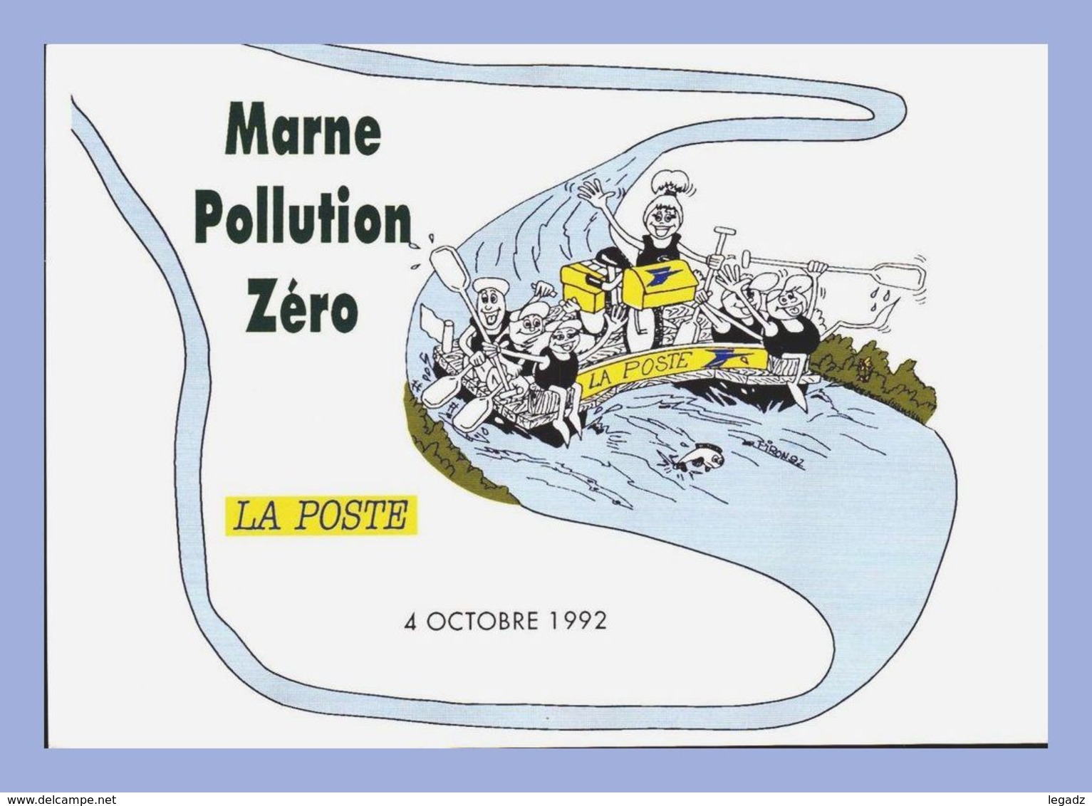 Carte Moderne - La Poste (UPPTT) - 1992. Marne  Pollution Zéro - 4 Octobre 1992 - Poste & Facteurs