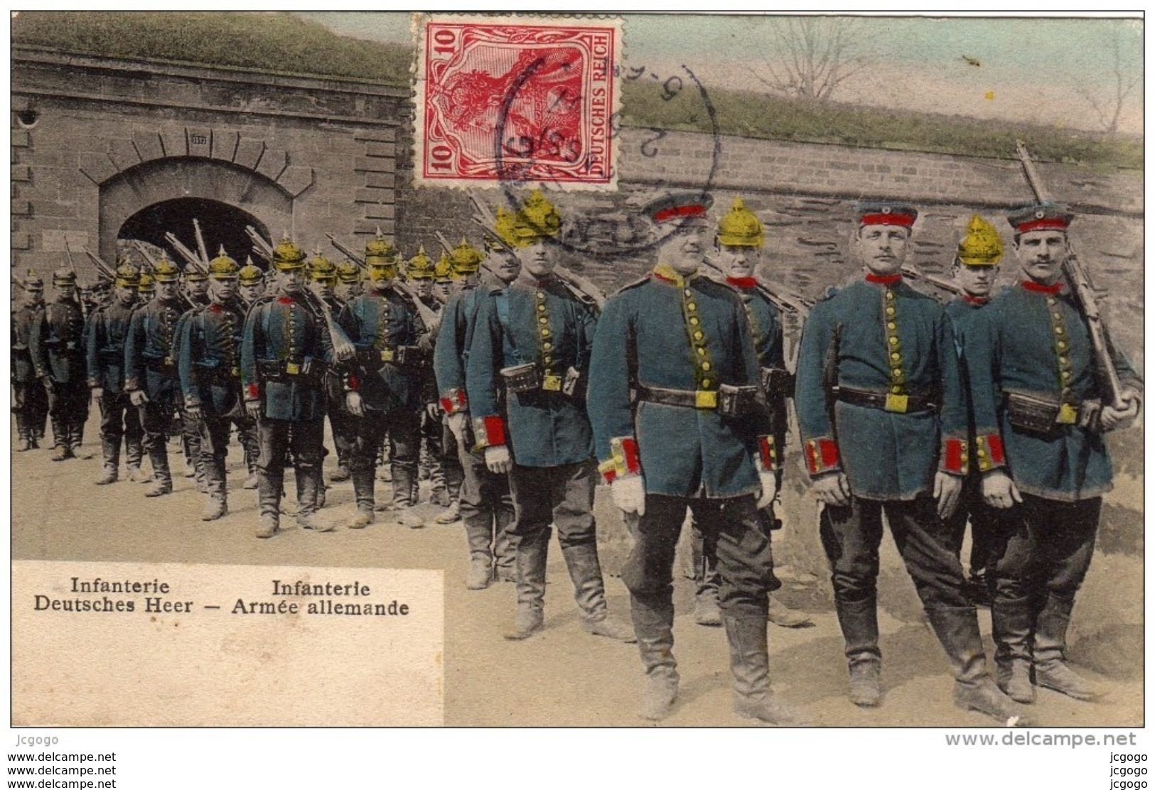 MILITARIA   Infanterie Armée Allemande  Deutsche Heer   Carte écrite En 1907 - Uniformi