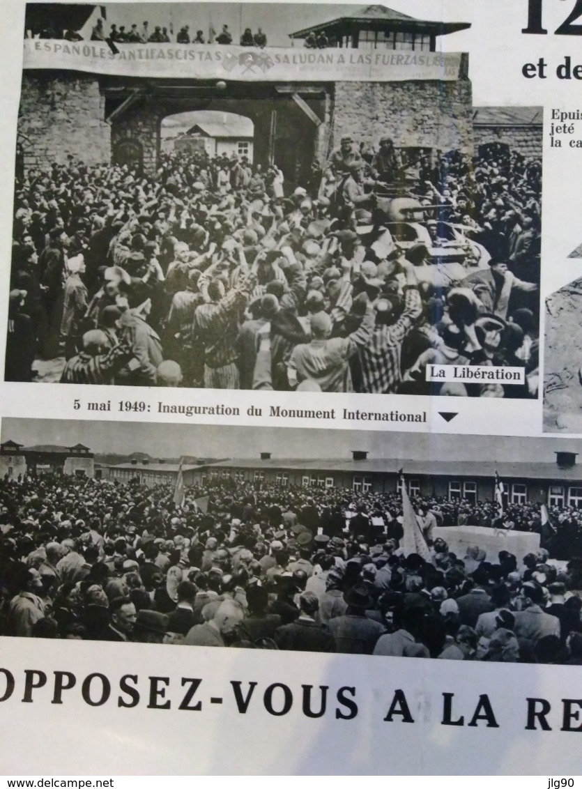 Affiche Des 10ans De La Libération Du Camp De Mauthausen, 84 X 60cm - 1939-45