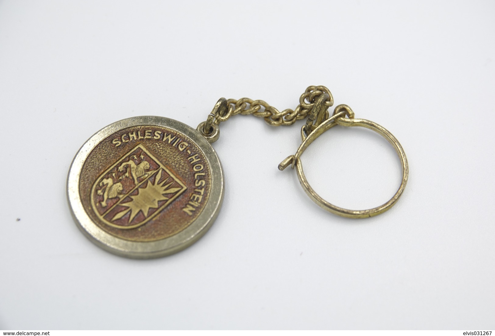 Vintage KEYCHAIN :  NORDWEST LOTTO KIEL COIN LUCKY -  RaRe - 1980's - Porte-cles - Porte-clefs