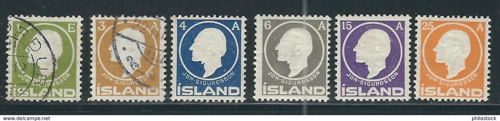ISLANDE  N° 62 à 67  N° 62 Obl. - Unused Stamps