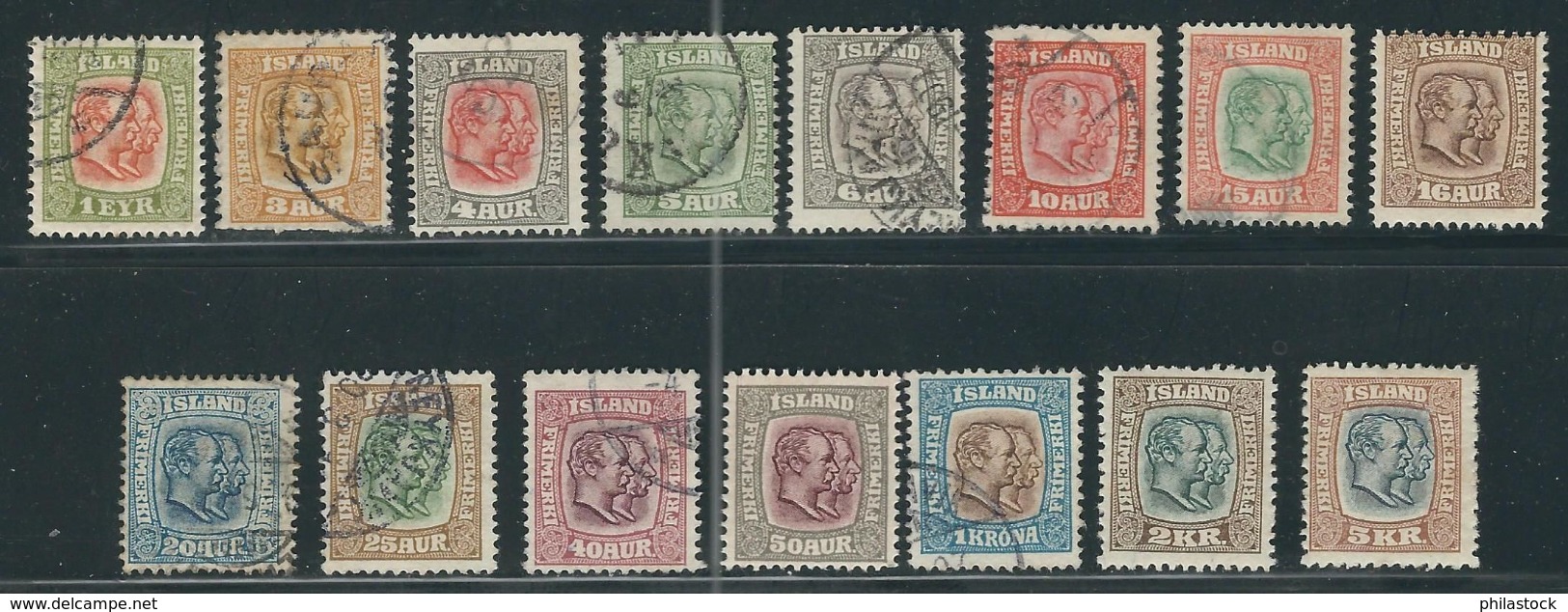 ISLANDE  N° 47 à 61 * & Obl. - Unused Stamps