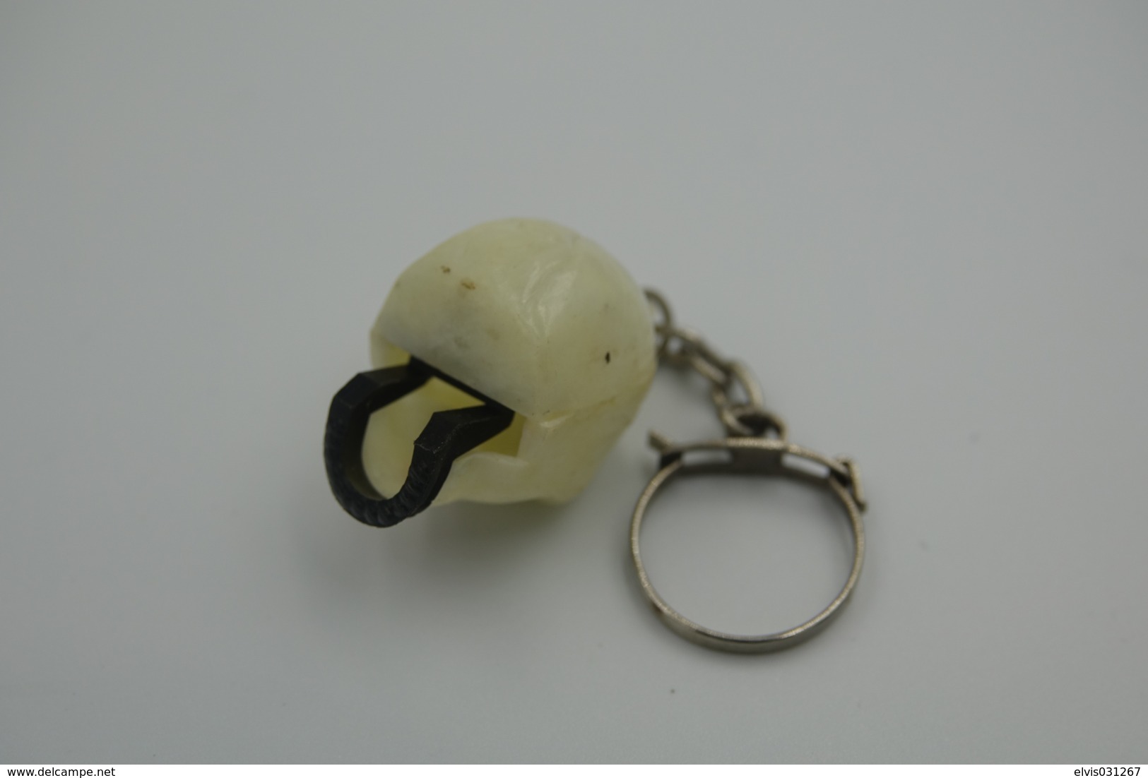 Vintage KEYCHAIN : SKELETON SKULL Moving Jaw -  RaRe - 1980's - Porte-cles - Porte-clefs