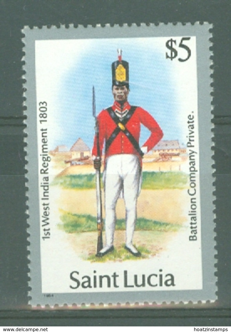 St Lucia: 1985   Military Uniforms  SG810   $5    MH - St.Lucia (1979-...)