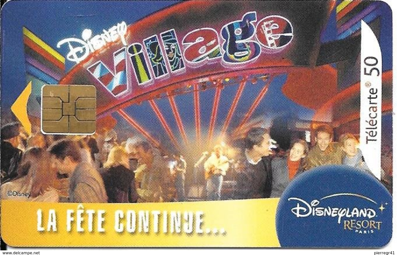 TC-PUBLIC-50U-F1298C-SO3-09/03-LA FETE CONTINUE DISNEY VILLAGE-210000Ex-UTILISE-TBE - 2003