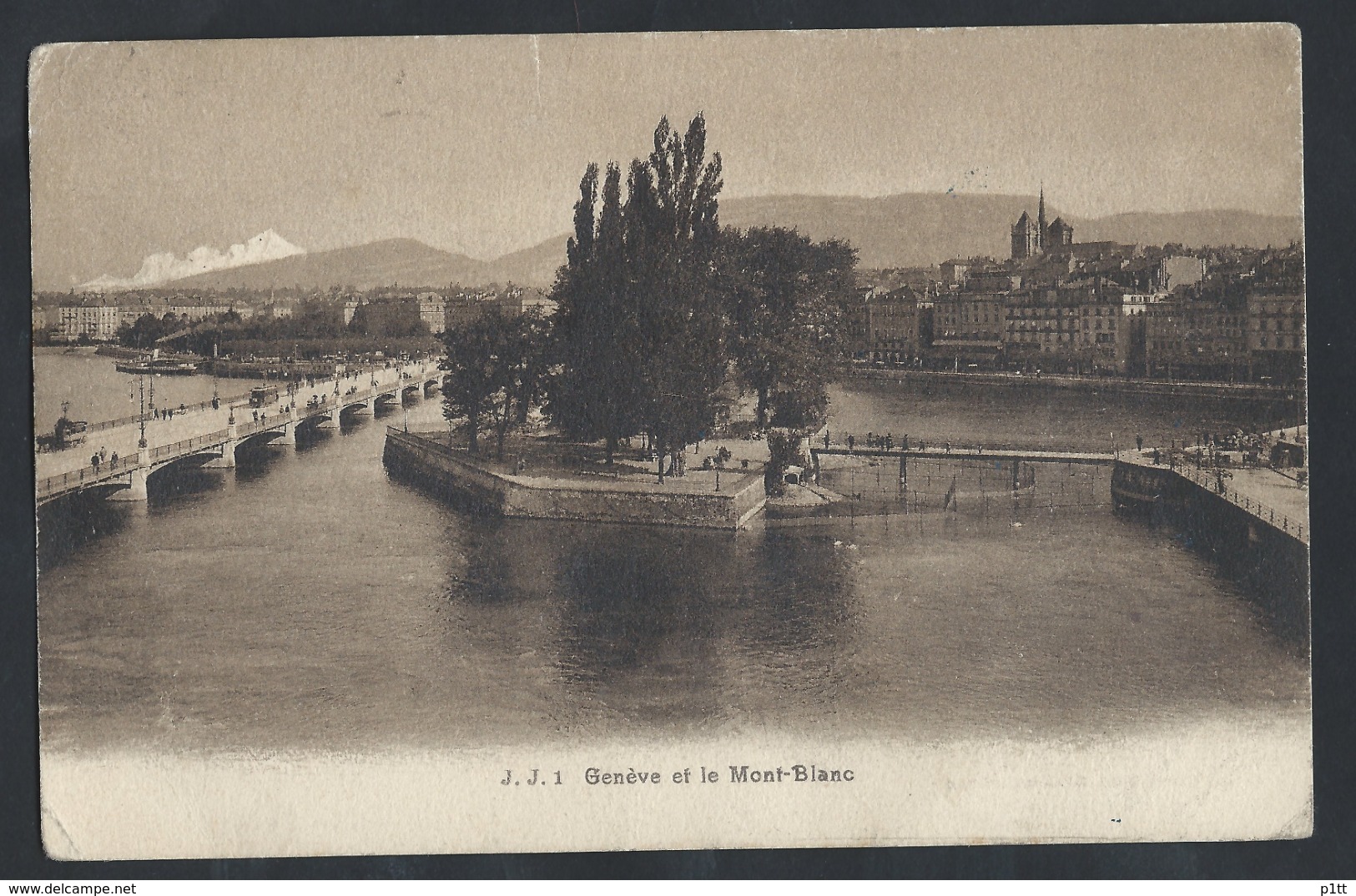 A27 "Geneva And Mont Blanc" Post 1910 Geneva (Switzerland) Pavlovsk (Russia). Passage Of Mail Without Postage Stamps. Ra - Storia Postale