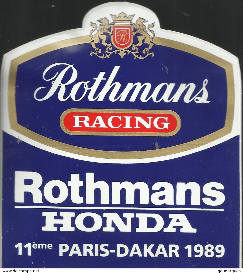 Autocollant - Rothmans Racing - Rothmans Honda - 11 ème Paris-Dakar 1989 - Stickers