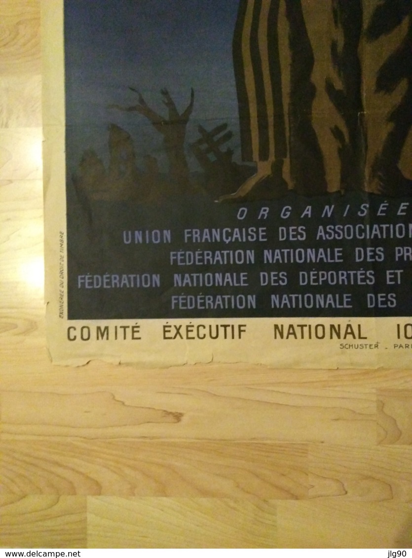 COMPIEGNE 1946 , 120*78cm Union française des anciens combattants, fédé. nationale des prisonniers de guerre, des déport