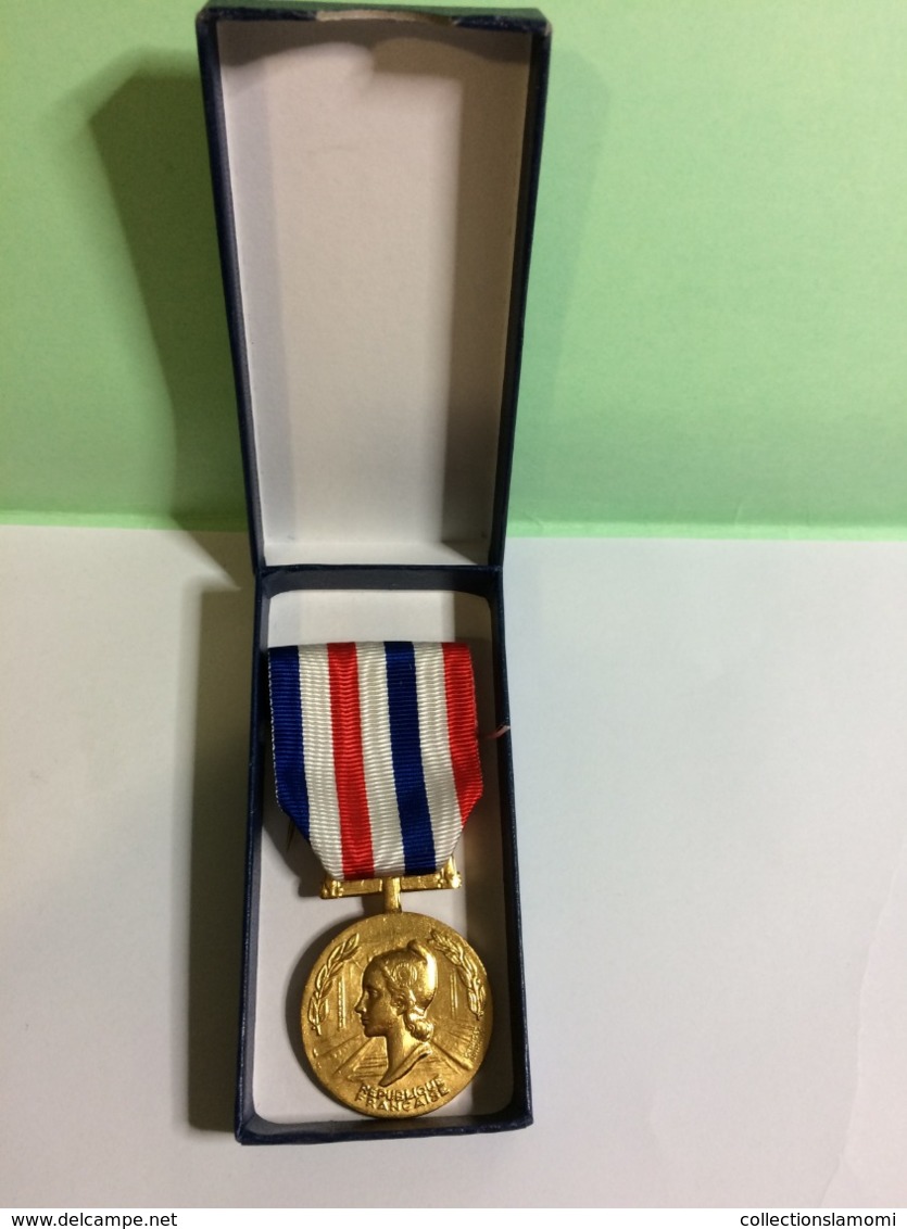 Médaille D'Or Honneur Des Chemins De Fer (M. Turbiaux 1991) République Française - Francia