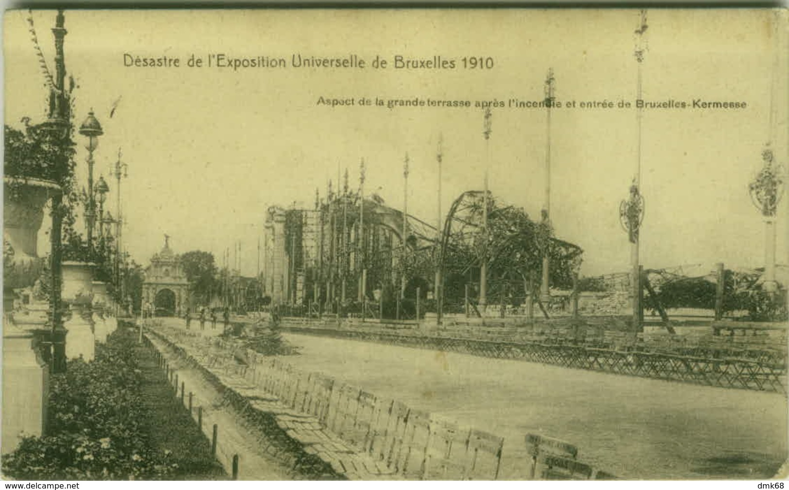 BRUXELLES - DESASTRE DE L'EXPOSITION UNIVERSELLE 1910 - ASPECT DE LA GRANDE TERRASS (BG5312) - Exposiciones Universales