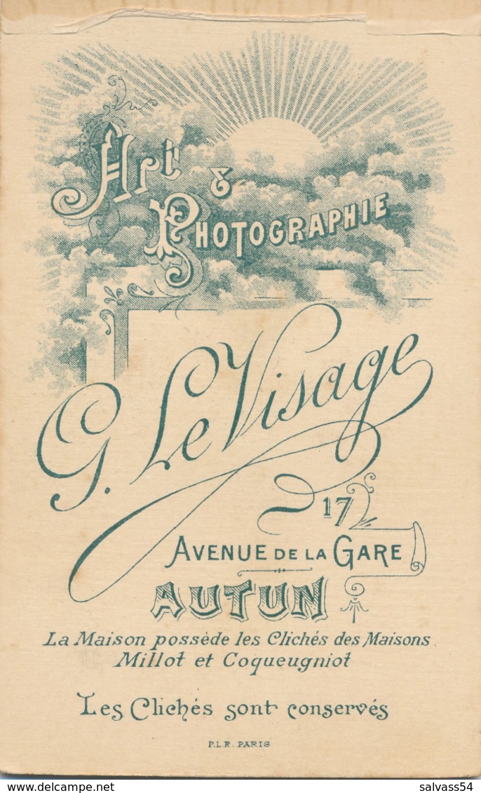 CDV Portrait D'une Religieuse - Nonne - Coiffe - Bonne Soeur - Par G. Le Visage à Autun (Ca 1890) - Anciennes (Av. 1900)