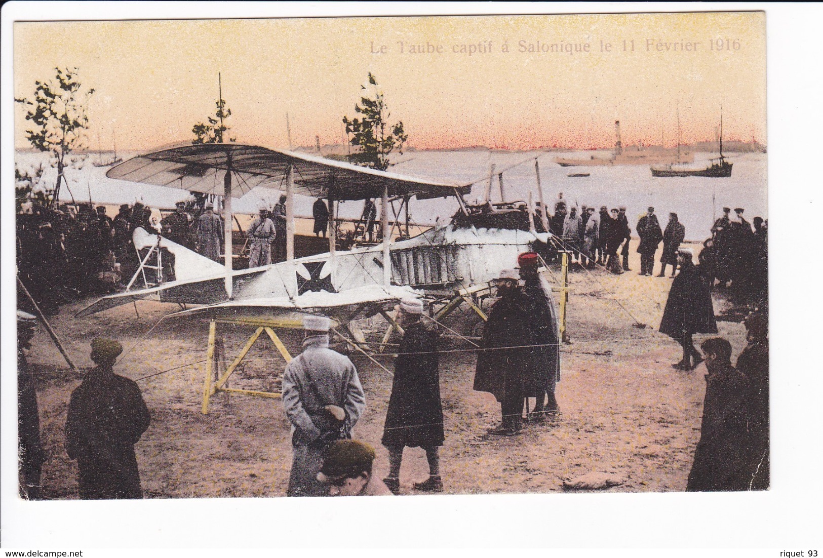 Le Taube (aéroplane Allemand) Captif à Salonique Le 11 Février 1916 - Greece