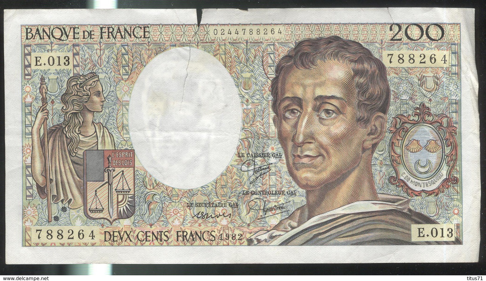 Billet De 200 Francs France Montesquieu 1982 - 200 F 1981-1994 ''Montesquieu''