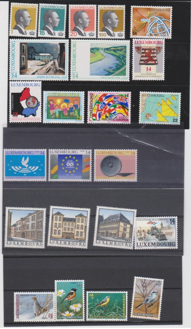 LUXEMBOURG - Année 1994 Compléte 23 T Neufs Xx N° YT 1284 à 1306 - Années Complètes