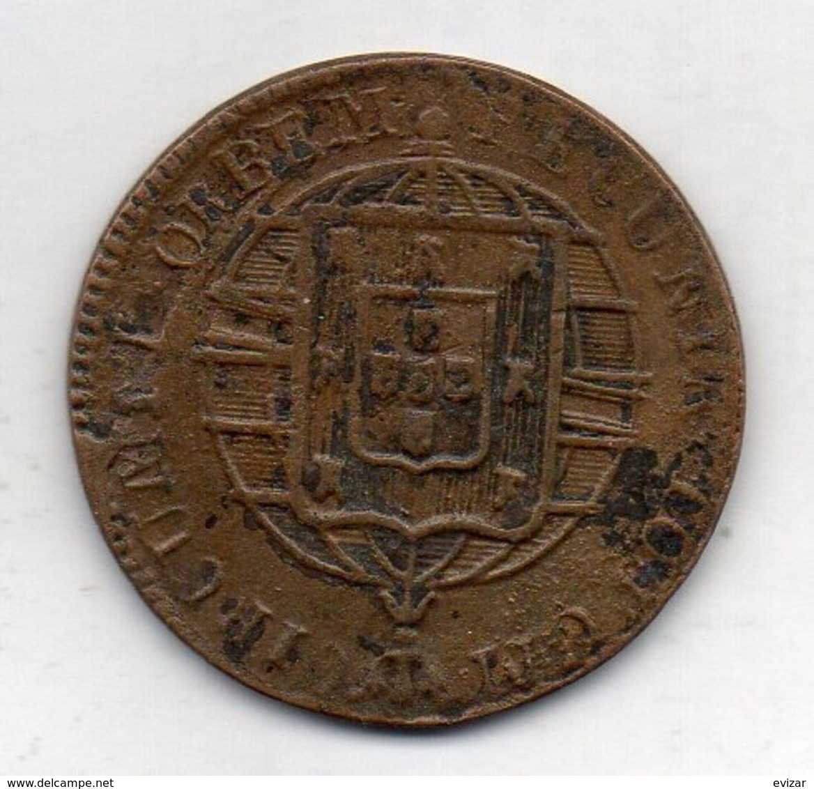 BRAZIL, 40 Reis, 1822 R, Copper, KM #319.1 - Brazil