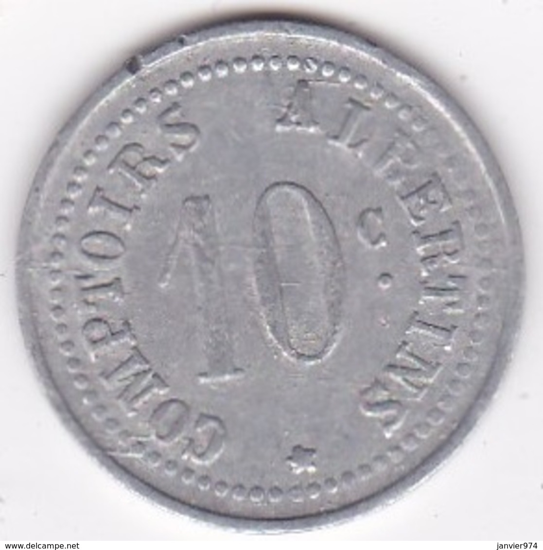 80. Somme. Albert. Comptoirs Albertins. Produits De 1er Choix. 10 Centimes , En Aluminium - Monetari / Di Necessità