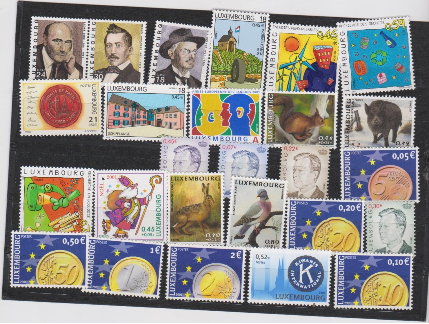 LUXEMBOURG Année 2001 26 T Neufs Xx N° YT 1476 à 1481 - 1489 à 1508 - Nuovi