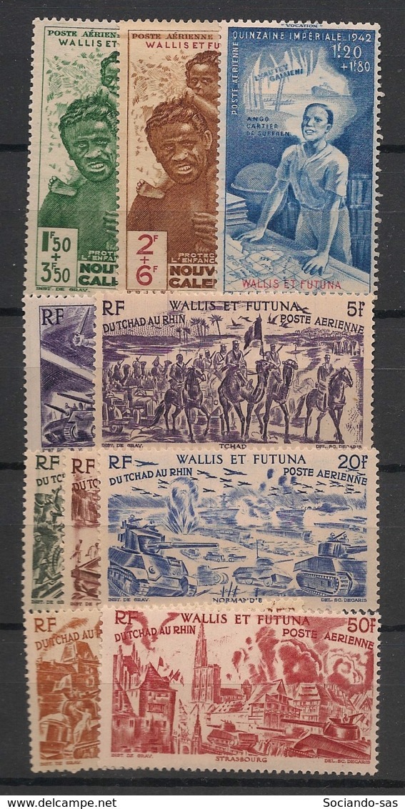 Wallis Et Futuna - 1941-46 - Poste Aérienne PA N°Yv. 1 à 10 - Complet 10 Valeurs - Neuf Luxe ** / MNH / Postfrisch - Ungebraucht