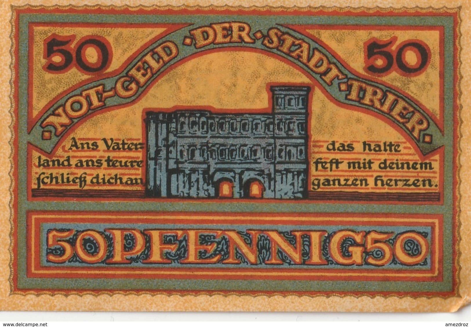 Billets De Nécessité Allemand 1921, 50 Pfennig - Reichsschuldenverwaltung