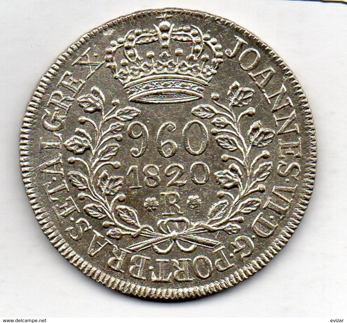 BRAZIL, 960 Reis, 1820 R, Silver, KM #326.1 - Brasilien