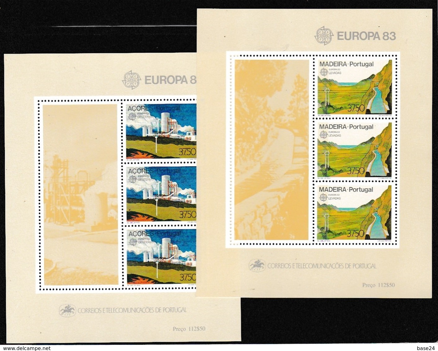 1983 Portogallo, Azzorre Madeira Portugal Azores Madera EUROPA CEPT EUROPE 2 Foglietti MNH** 2 Souv. Sheets - 1983