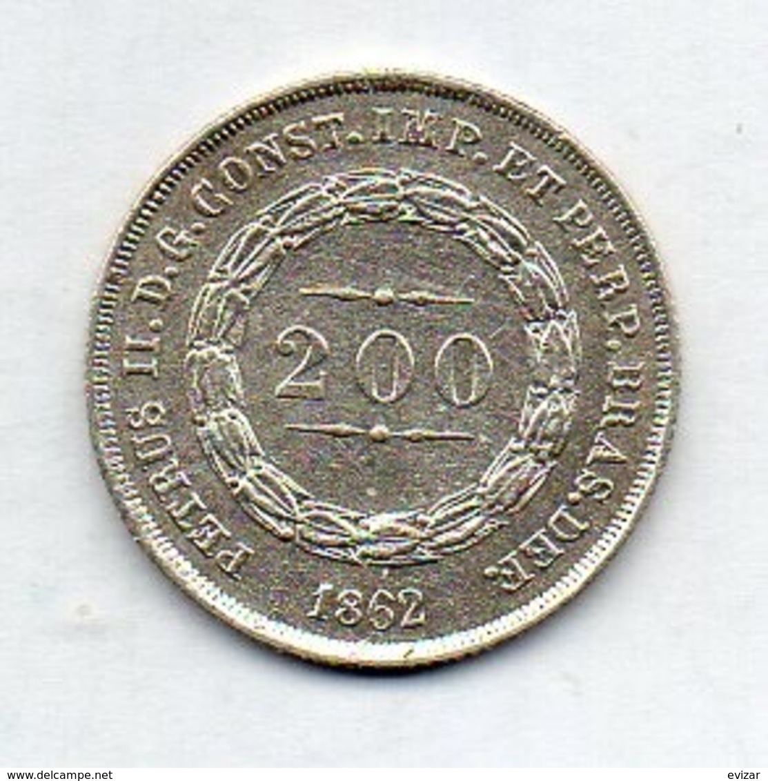 BRAZIL, 200 Reis, 1862, Silver, KM #469 - Brasil