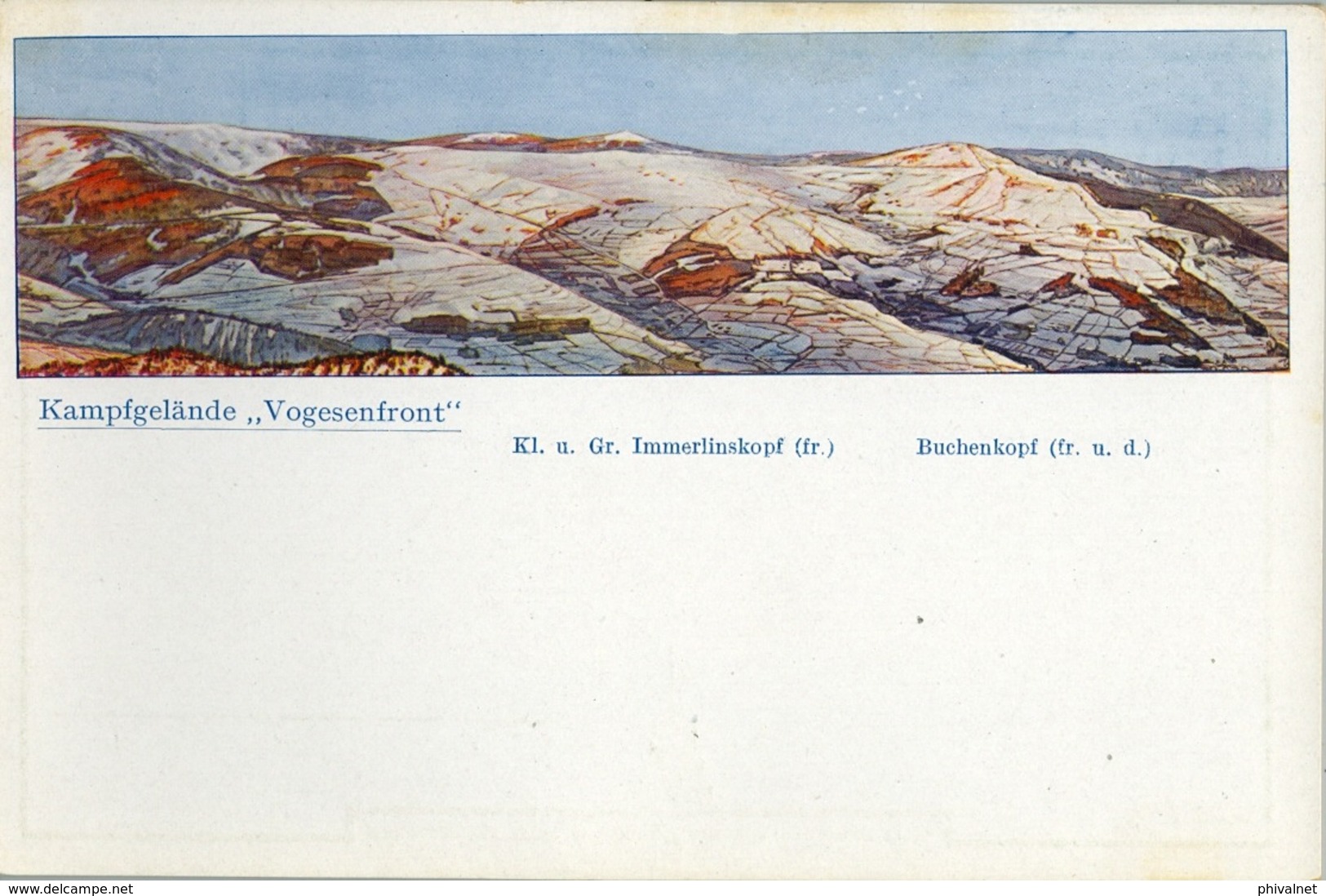 WWI , T.P. SIN CIRCULAR , CAMPOS DE BATALLA , KAMPFGELÄNDE - VOGESENFRONT , IMMERLINSKOPF , BUCHENKOPF - Guerre 1914-18